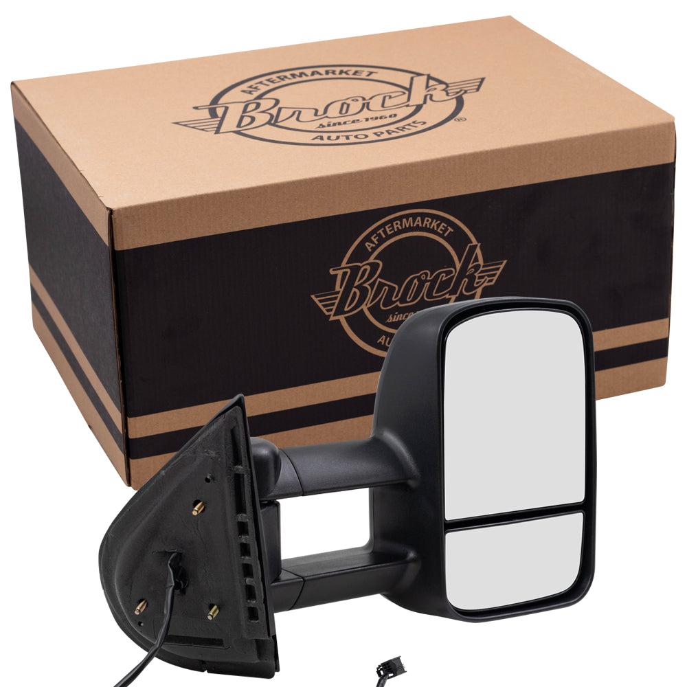 Power Towing Mirror for 2007-2013 Silverado 1500 Extendable Non-OEM Type Heated Manual Fold for 2007-2014 Silverado 2500 for 2007-2014 Tahoe for 2007-2013 Suburban 2500 for 2014 Suburban Right