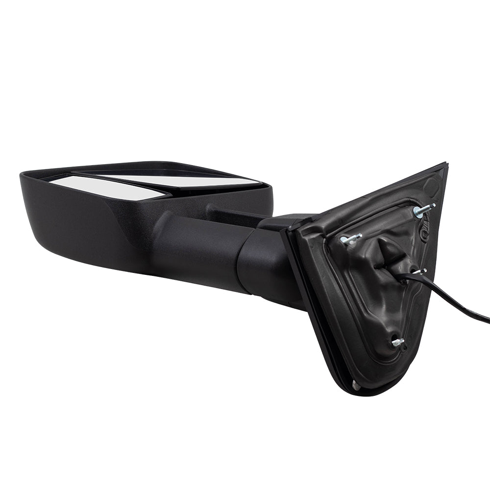 Brock Replacement Driver Side Towing Telescopic Power Mirror Heated Textured Compatible with 2014-2017 Silverado Sierra Pickup Truck