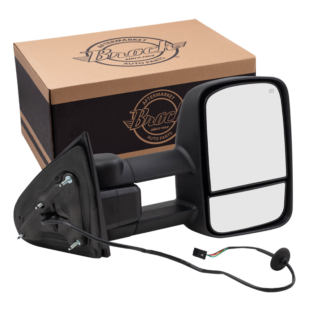 Power Towing Mirror for 2014-2017 Silverado 1500 Extendable OEM Substitute Heated Manual Fold for 2015-2017 Silverado 2500 for 2014-2017 Sierra 1500 for 2015-2019 Sierra 2500 HD Right GM1321485
