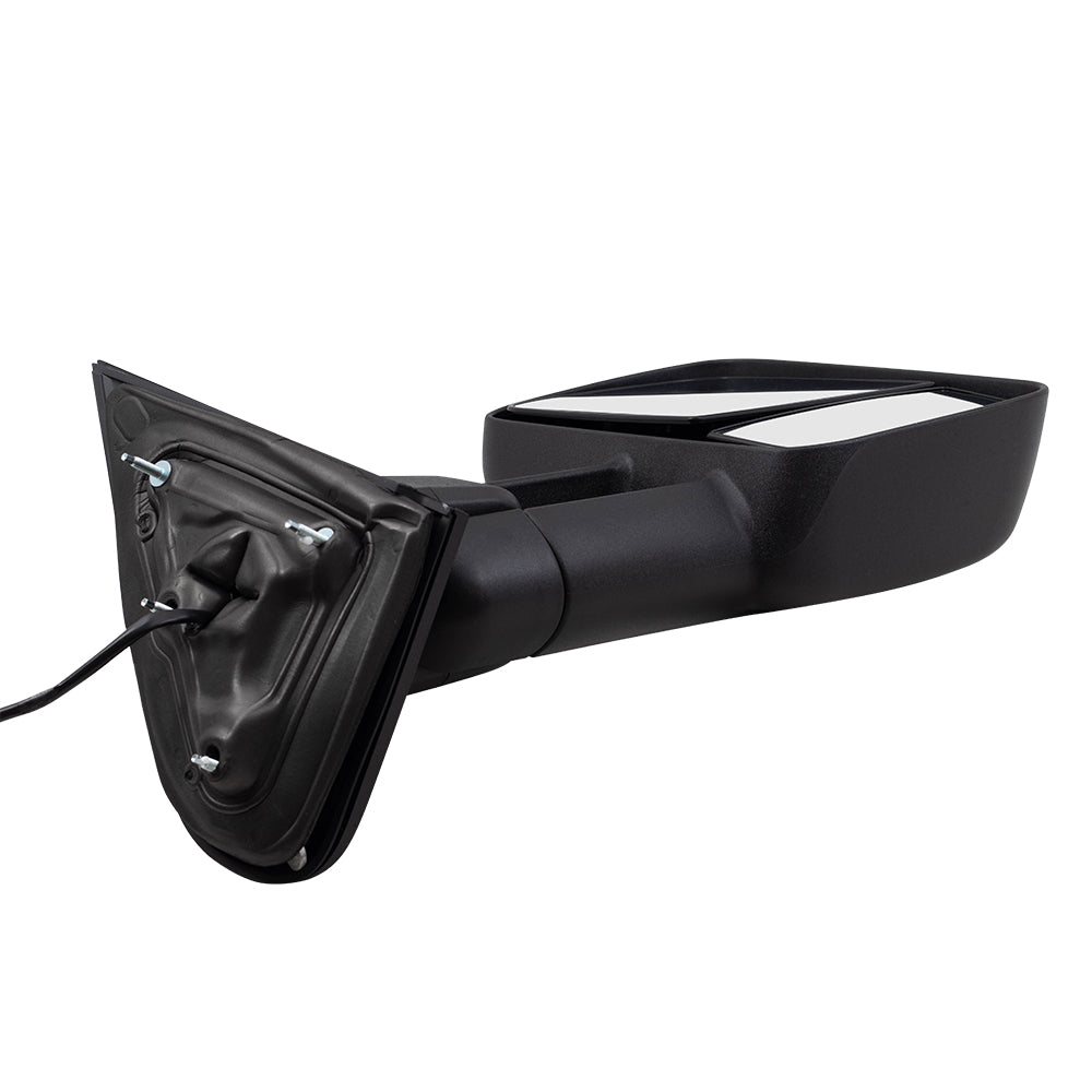 Brock Replacement Passenger Towing Telescopic Power Mirror Heated Textured Compatible with 2014-2017 Silverado Sierra Pickup Truck