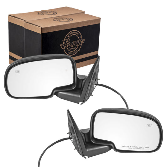 Power Mirror for 1999-2002 Silverado 1500 1 Piece Housing Heated Manual Fold for 2001-2002 Silverado 1500 HD for 2000-2002 Tahoe for 2000-2002 Suburban 2500 for 2002 Avalanche 2500 for 2002 Escalade