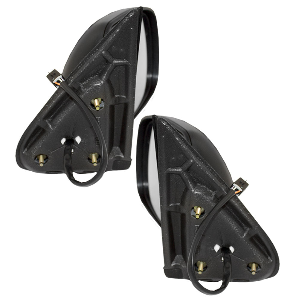 Power Mirror for 1999-2002 Silverado 1500 Textured Black Base-Gloss Black Cover OEM Substitu Heated Manual Fold for 2001-2002 Silverado 1500 HD for 2000-2002 Tahoe for 2000-2002 Suburban 2500 Set