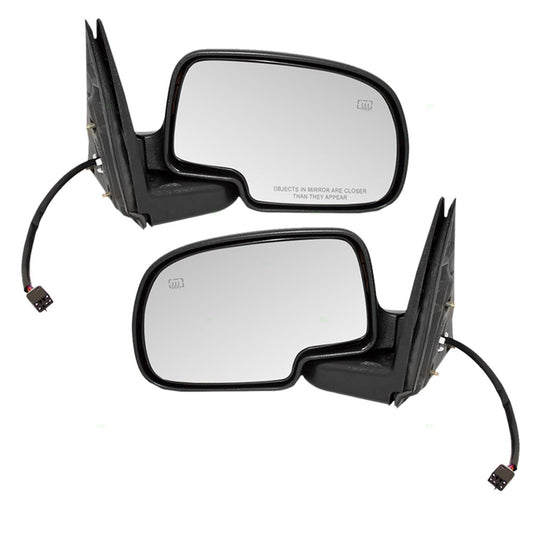 Power Mirror for 1999-2002 Silverado 1500 Textured Black Base-Paint To Match Black Cover OEM Heated Manual Fold for 2001-2002 Silverado 1500 HD for 2000-2002 Tahoe for 2000-2002 Suburban 2500 Set
