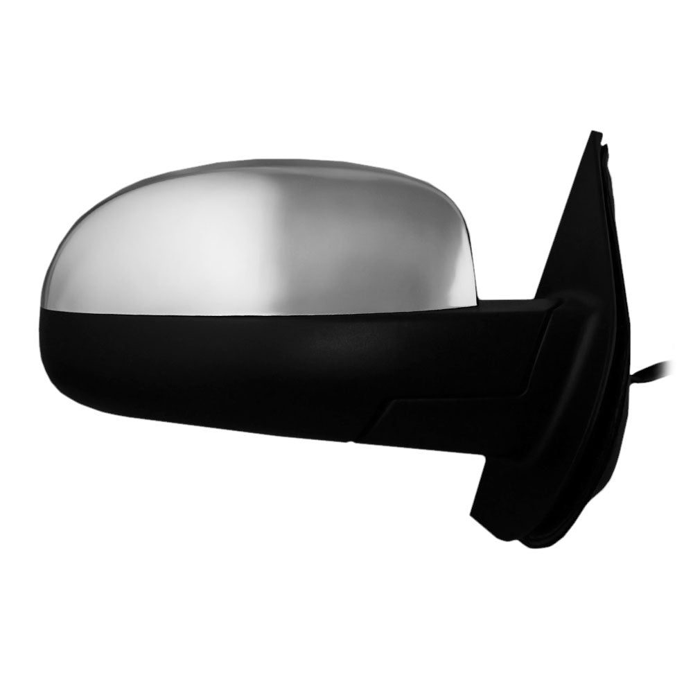Power Mirror for 2007-2013 Silverado 1500 Brushed Chrome Cover Heated Manual Fold for 2007-2014 Silverado 2500 for 2007-2014 Tahoe for 2007-2013 Suburban 2500 for 2014 Suburban 25776088 Right