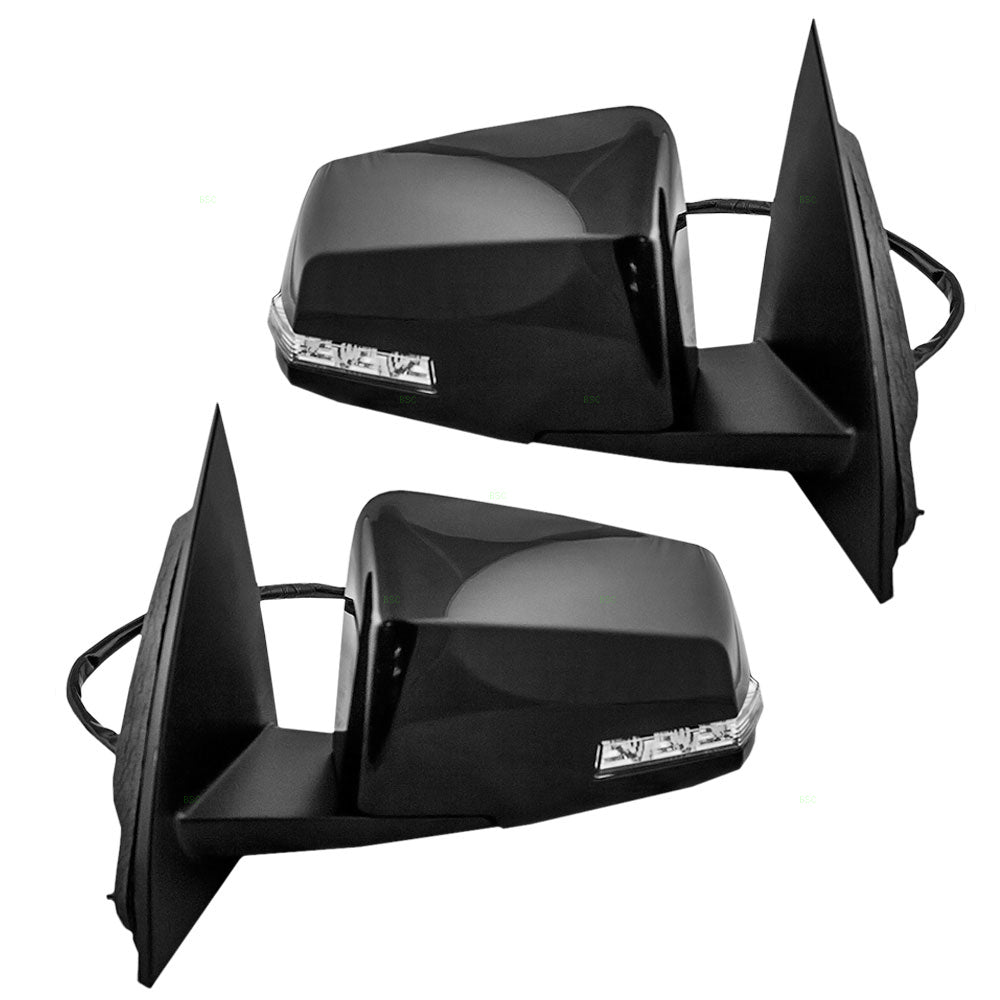 Brock Replacement Driver and Passenger Set Power Folding Door Mirrors Heated Memory Signal Compatible with Outlook Acadia Traverse