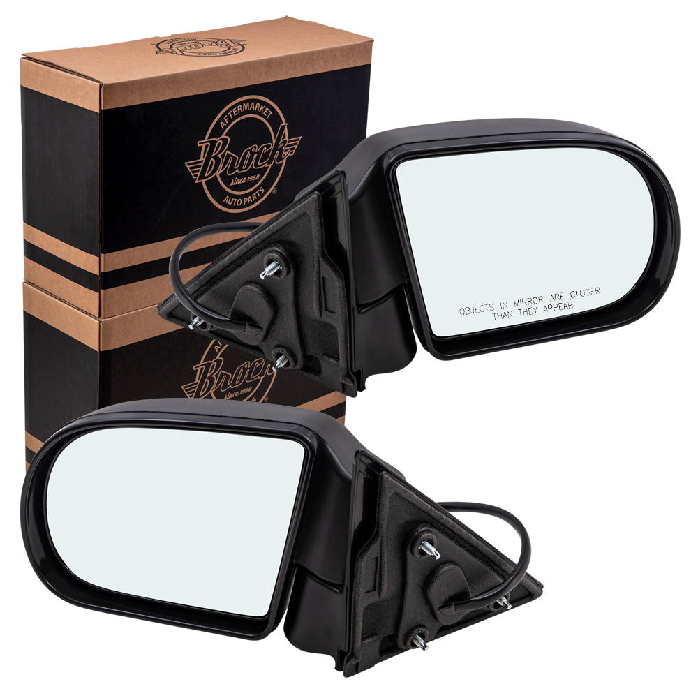 Power Mirror for 1999-2005 Blazer Plastic Base Heated Manual Fold for 1999-2004 S10 for 1999-2001 Jimmy for 1999-2004 Sonoma for 1999-2001 Bravada 15105941 Set GM1320192