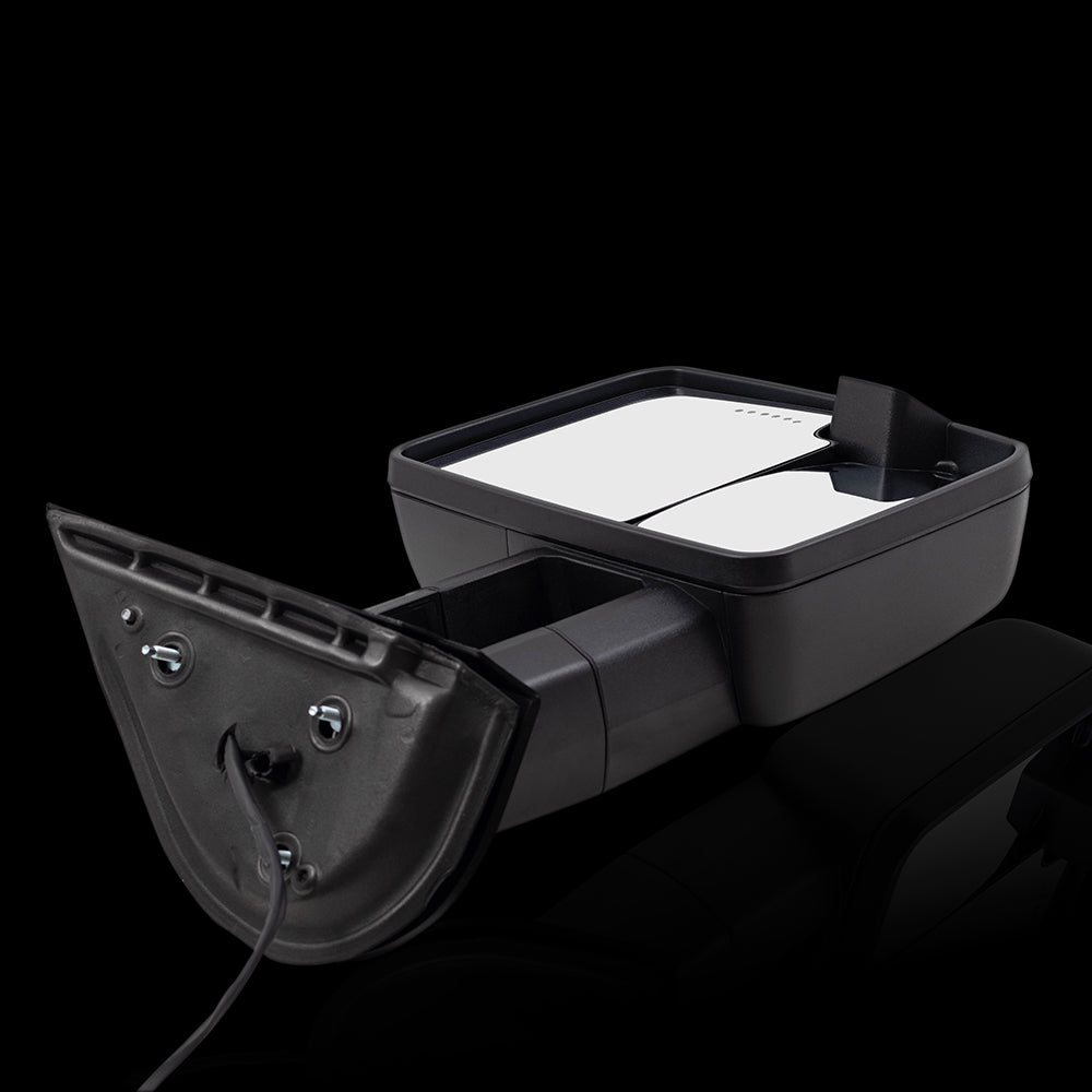 Power Mirror for 2007-2013 Silverado 1500 Extendable Clearance Lamp Performance Upgrade Turn Signal Indicator Heated Manual Fold for 2007-2014 Silverado 2500 for 2007-2014 Tahoe for 2014 Suburban Set