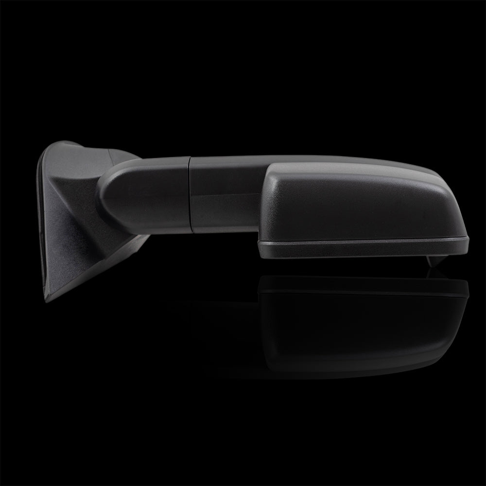 Brock Replacement Performance Mirrors Power Heated Telescopic Tow Arms Textured Black Compatible with 2003-2006 Silverado Sierra Avalanche Pickup