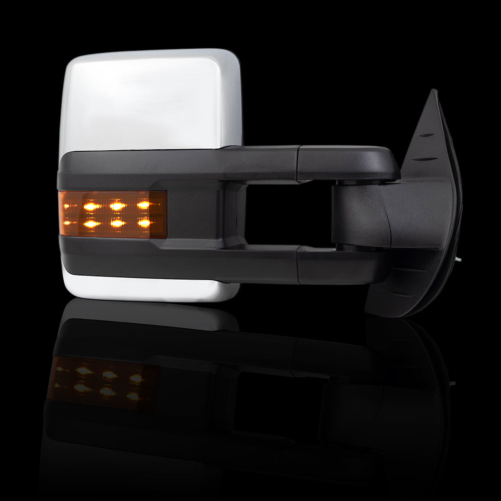 Power Mirror for 2003-2006 Silverado 1500 Extendable Clearance Lamp Performance Upgrade Turn Signal Indicator Heated Manual Fold for 2003-2006 Silverado 1500 HD for 2003-2004 Sierra 2500 Set