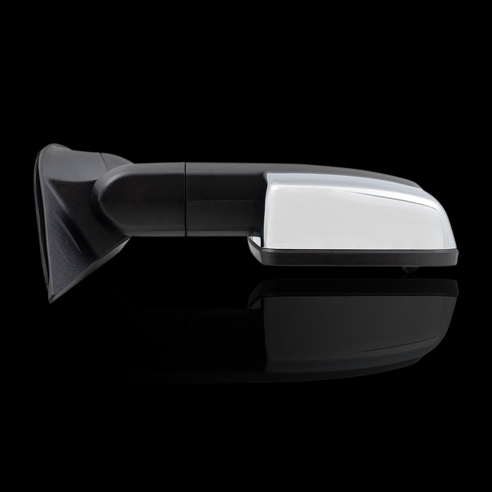 Brock Replacement Performance Upgrade Towing Mirrors Power Heated Telescopic Arms Chrome Cap Compatible with 2003-2006 Silverado Sierra Avalanche Pickup