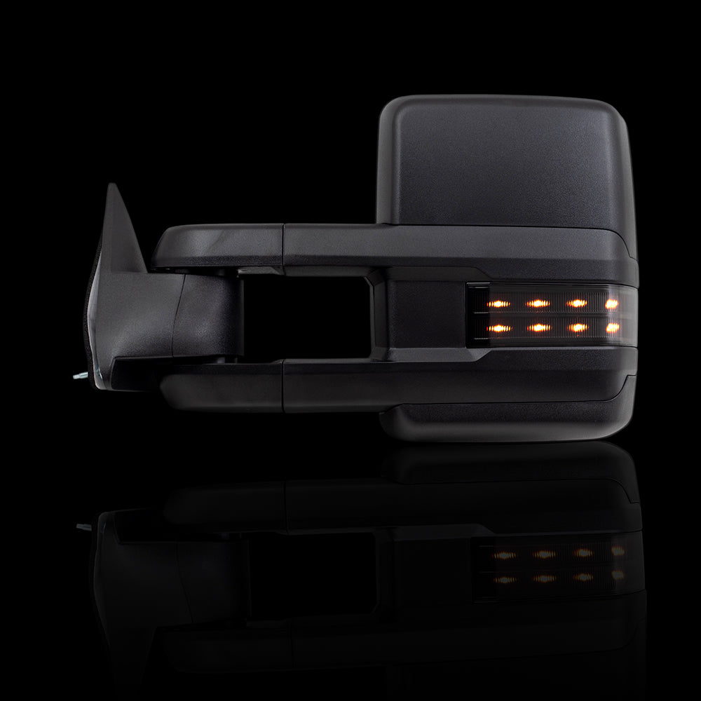 Power Mirror for 2007-2013 Silverado 1500 Extendable Smoked External Signal Clearance Lamp P Turn Signal Indicator Heated Manual Fold for 2007-2014 Silverado 2500 for 2007-2014 Tahoe Set