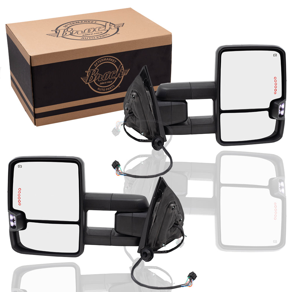 Power Mirror for 2014-2018 Silverado 1500 Extendable Performance Upgrade Turn Signal Indicator Heated Manual Fold for 2015-2017 Silverado 2500 for 2014-2018 Sierra 1500 for 2015-2018 Sierra 2500 HD