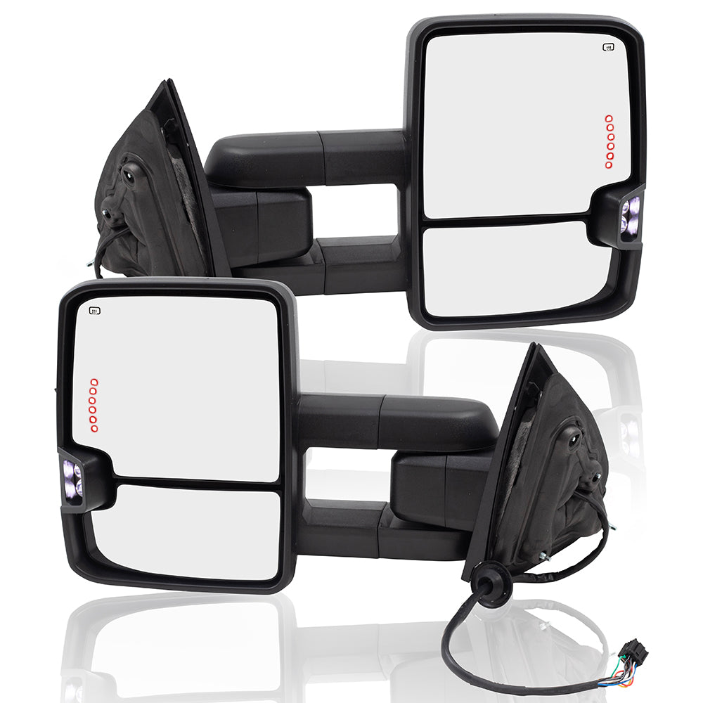 Power Mirror for 2014-2018 Silverado 1500 Extendable Performance Upgrade Turn Signal Indicator Heated Power Fold for 2015-2018 Silverado 2500 for 2014-2018 Sierra 1500 for 2015-2018 Sierra 2500 HD