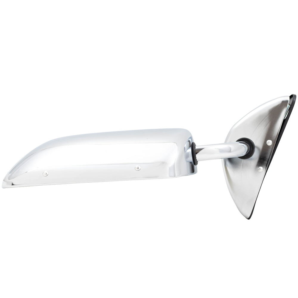 Brock Replacement Set Manual Side Door Stainless Steel Low Mount Mirrors Compatible with 1973-1991 C/K/R/V Pickup Truck SUV 996220