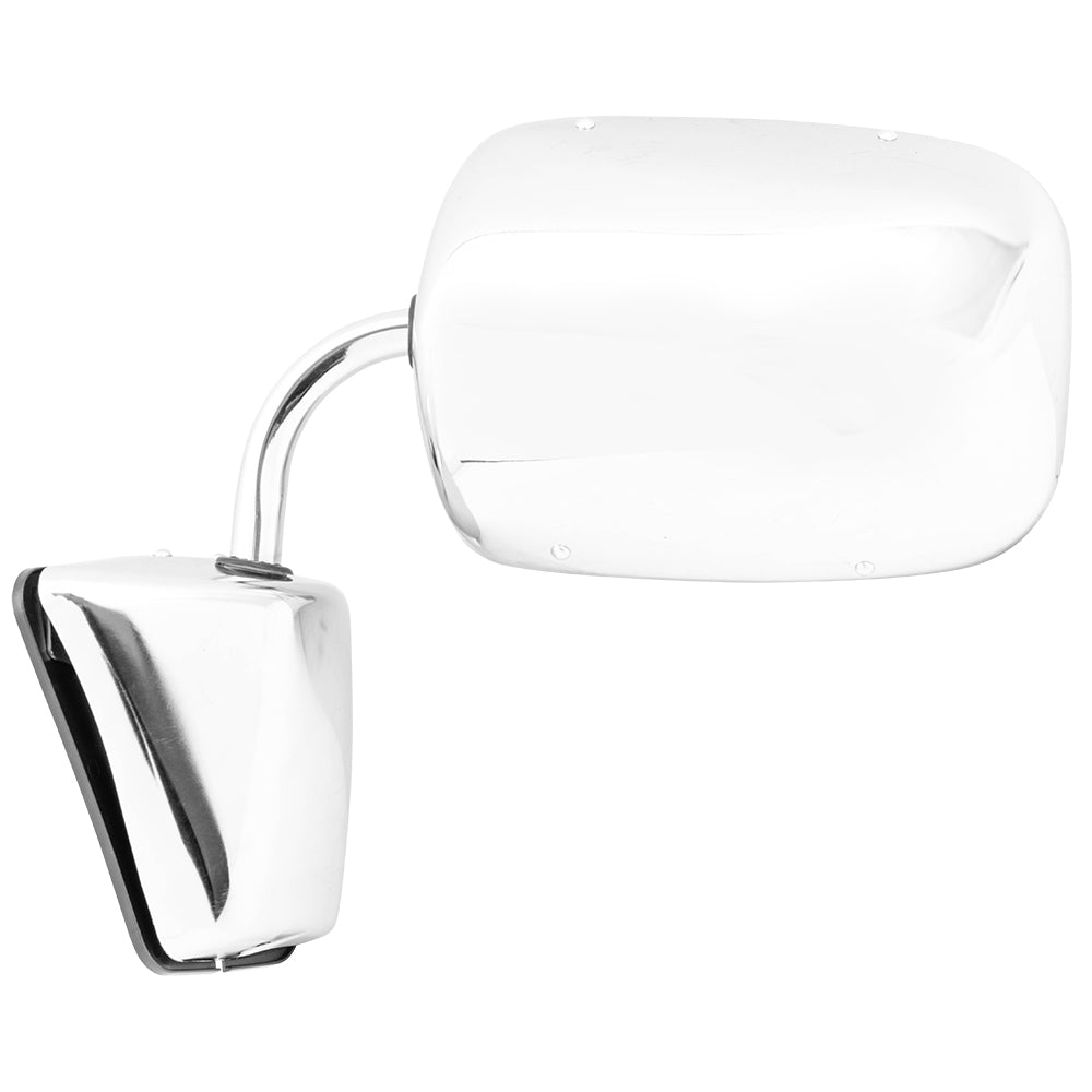 Brock Replacement Set Manual Side Door Stainless Steel Low Mount Mirrors Compatible with 1973-1991 C/K/R/V Pickup Truck SUV 996220