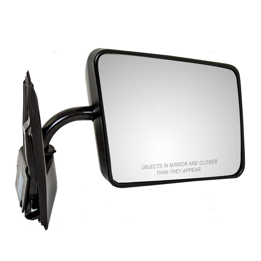 Brock Replacement Passenger Manual Side Door Mirror Below Eyeline Compatible with S10/S15 Pickup Truck Blazer/Jimmy Syclone
