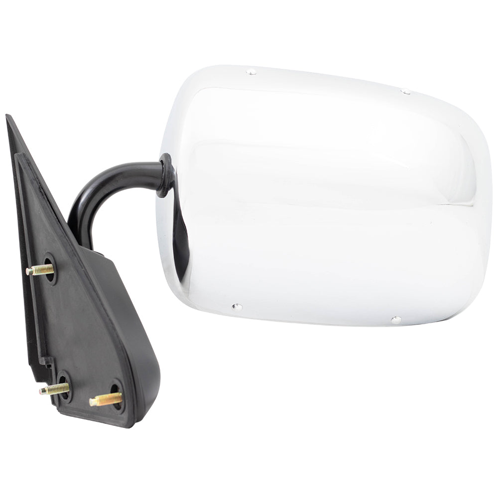 Brock Replacement Driver Manual Side Door Mirror Sail Mount Chrome Compatible with C/K Pickup Suburban Blazer Tahoe Yukon