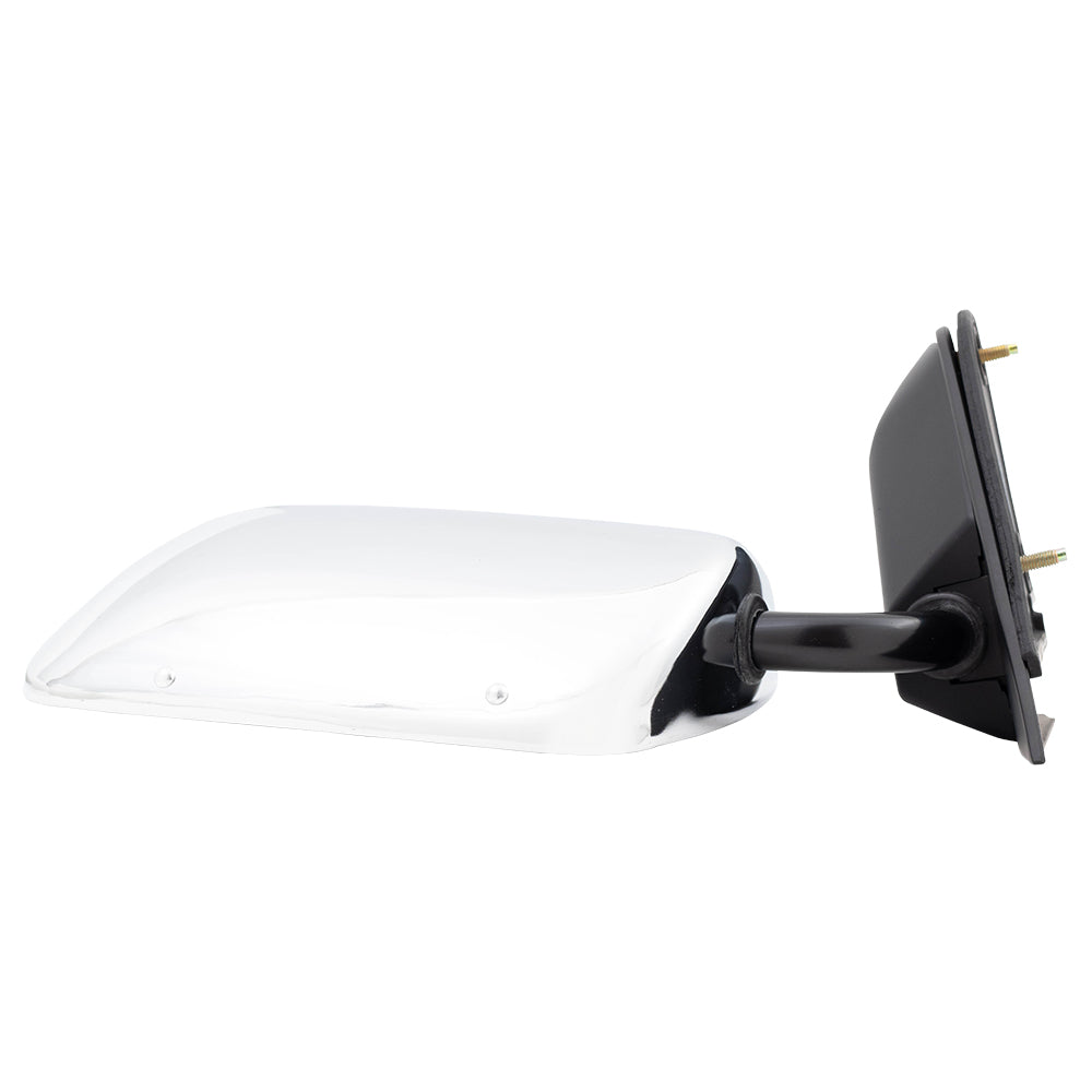 Brock Replacement Driver Manual Side Door Mirror Sail Mount Chrome Compatible with C/K Pickup Suburban Blazer Tahoe Yukon