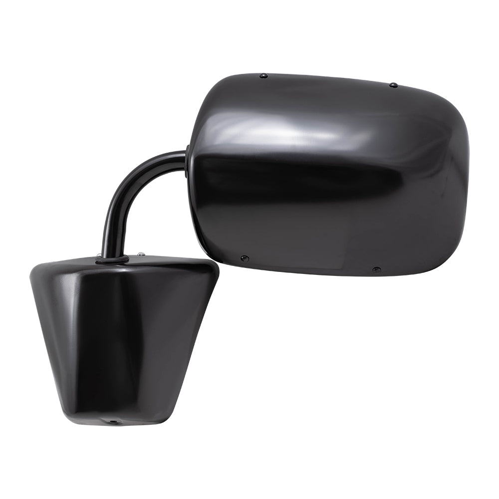 Brock Replacement Driver or Passenger Side Steel Black Low Mount Manual Mirror Compatible with 73-91 GM Truck