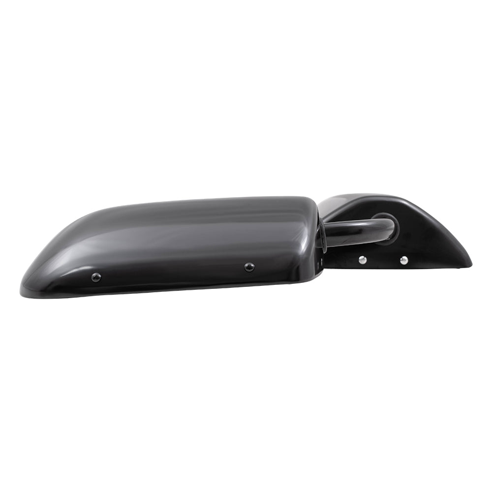 Brock Replacement Driver or Passenger Side Steel Black Low Mount Manual Mirror Compatible with 73-91 GM Truck
