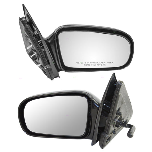 Brock Replacement Driver and Passenger Manual Side Door Mirrors Compatible with 1995-2005 Cavalier Sunfire Sedan