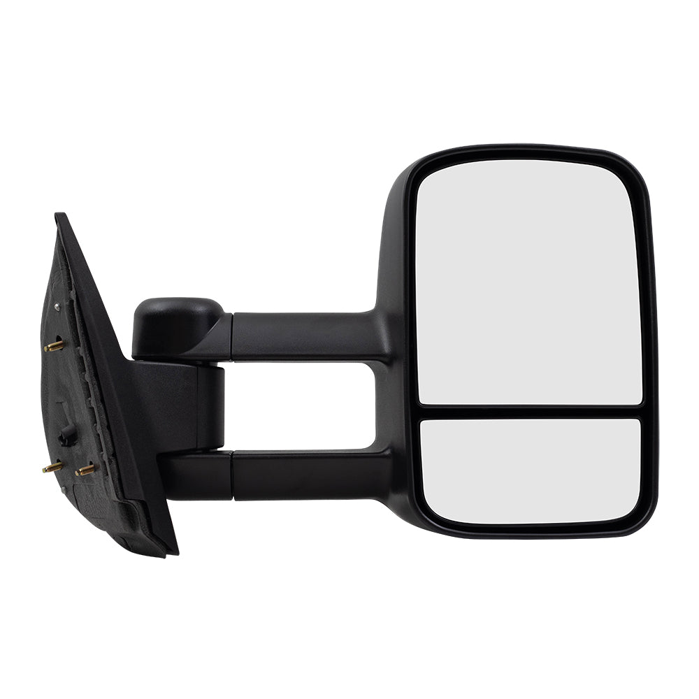 Brock Replacement Driver and Passenger Set Manual Telescopic Tow Mirrors Compatible with 2007-2014 Silverado Sierra Pickup Truck