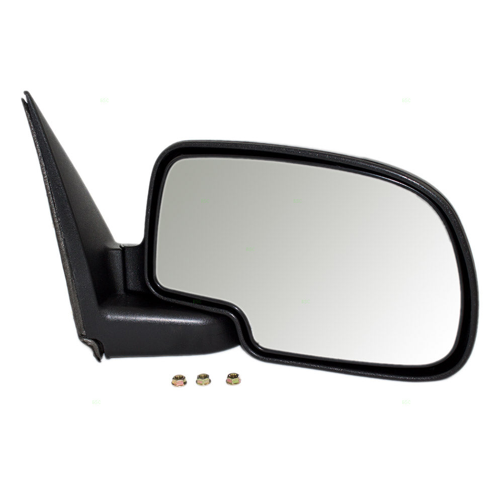 Manual Mirror for 1999-2006 Silverado 1500 Textured Black Base-Chrome Cover Manual Fold 2001-2006 Silverado 1500 HD 1999-2004 Silverado 2500 2001-2006 Silverado 2500 HD 2001-2006 Silverado 3500 Right