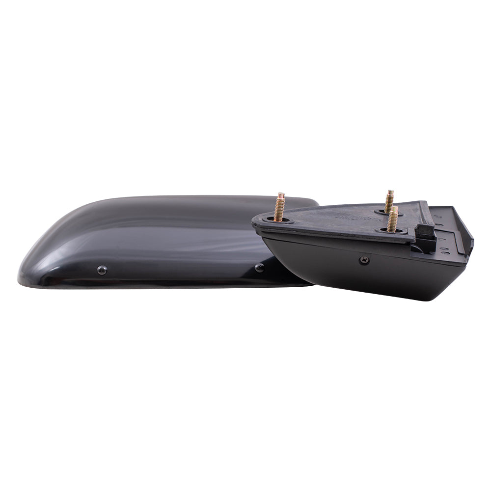 Brock Aftermarket Replacement Passenger Right Manual Mirror Below Eyeline Paint To Match Black Compatible With 1988-2002 GM C/K Pickup