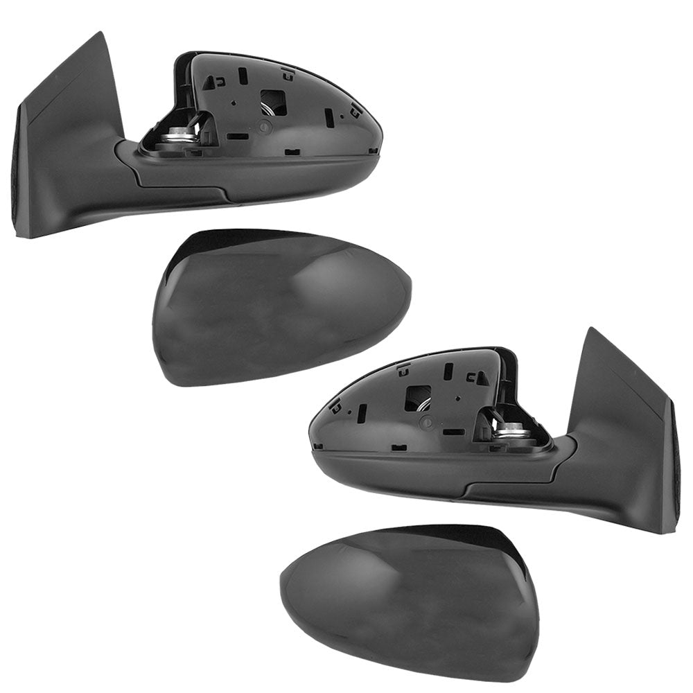 Brock 1336-3054LR Driver Left Passenger Right Power Mirror Set Paint To Match With Heat Without Side Object Sensor Driver Left Compatible With 2011-2015 Chevrolet Cruze 2016 Chevrolet Cruze Limited