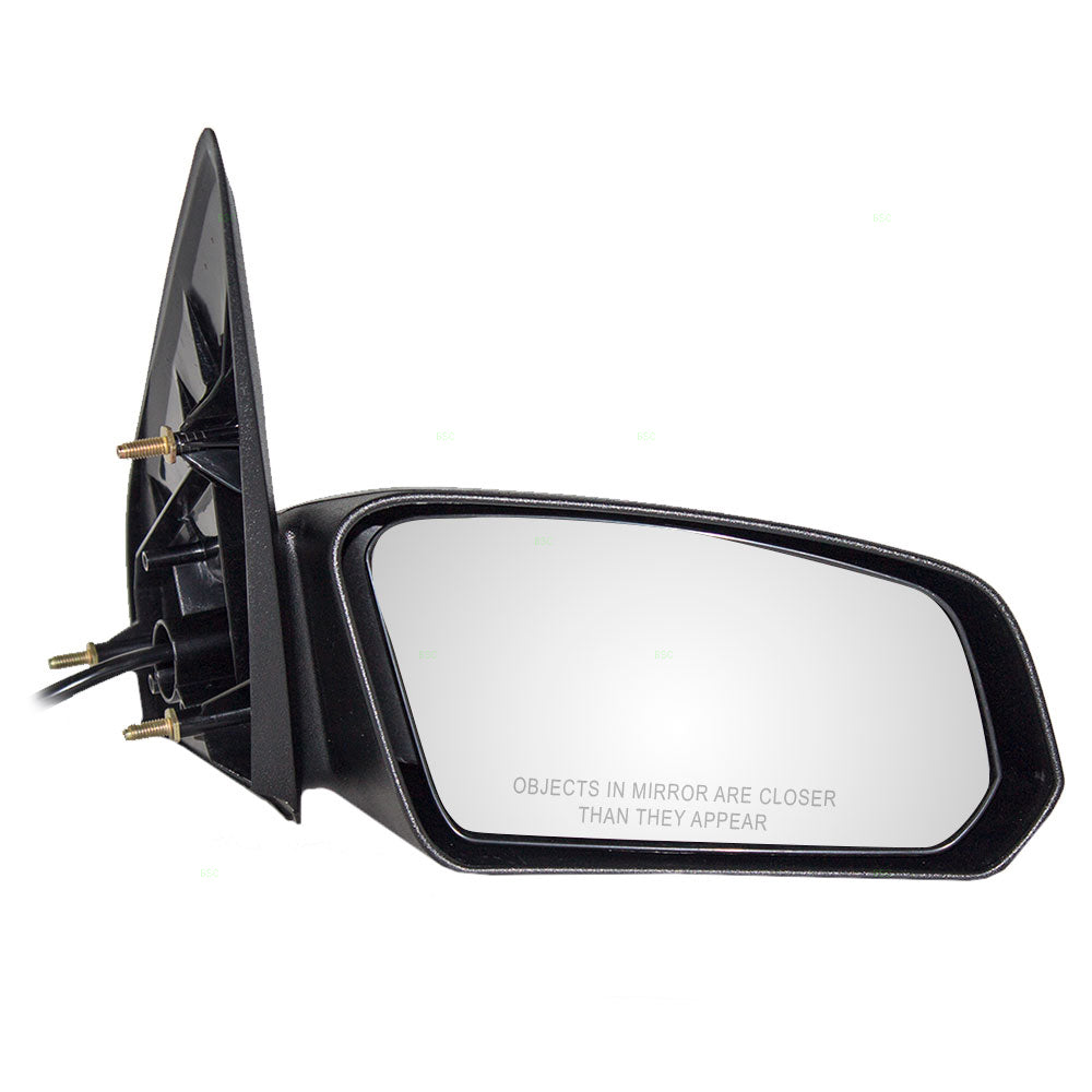 Brock Replacement Passenger Power Side Door Mirror Textured Compatible with 2003-2007 Ion Sedan 22726679