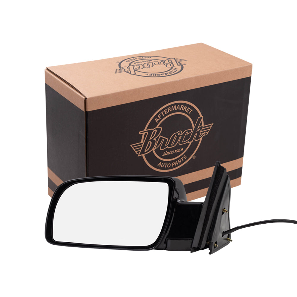 Brock Replacement Driver Power Side Door Mirror Type with Metal Base Compatible with 88-99 Old Body Style C/K Pickup Truck 15764757