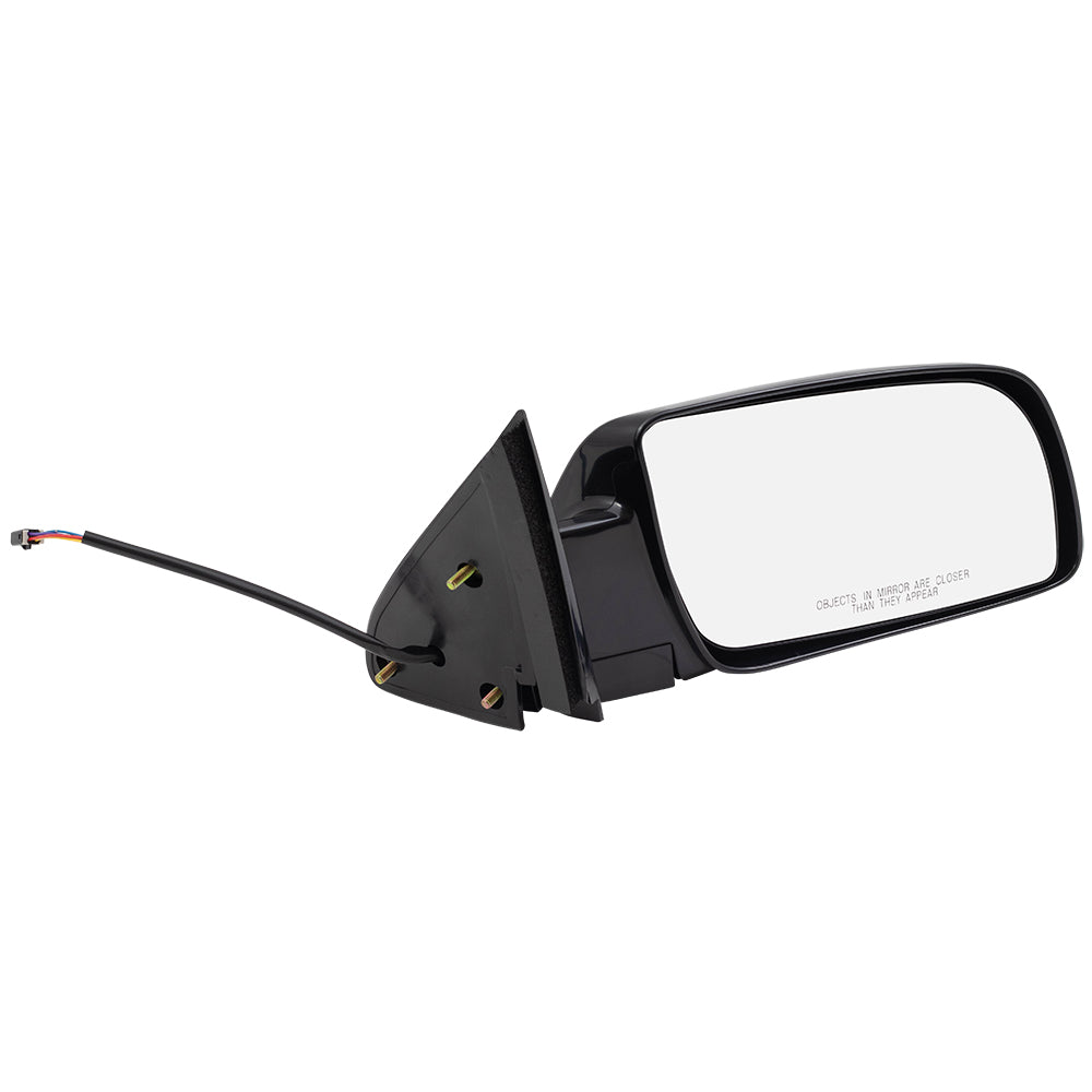 Brock Aftermarket Replacement Passenger Power Mirror Standard Type Paint To Match Black - Plastic Base without Heat Compatible with 15764758