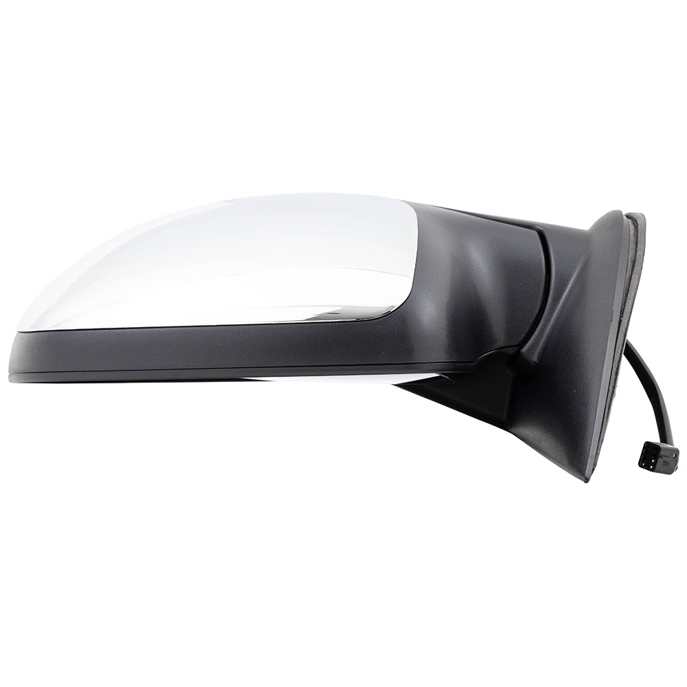 Power Mirror for 1999-2002 Silverado 1500 Textured Black Housing Chrome Cap Manual Fold for 2001-2002 Silverado 1500 HD for 1999-2002 Sierra 2500 for 2001-2002 Sierra 2500 HD 15172247 Left GM1320174