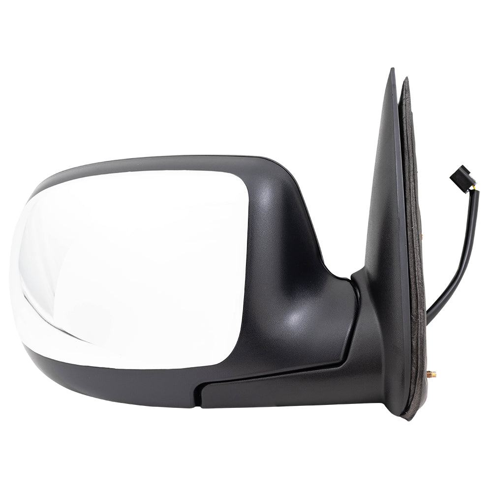 Brock Replacement Passenger Power Side Door Black & Chrome Mirror Compatible with 99-02 Silverado Sierra Pickup Truck 15172248