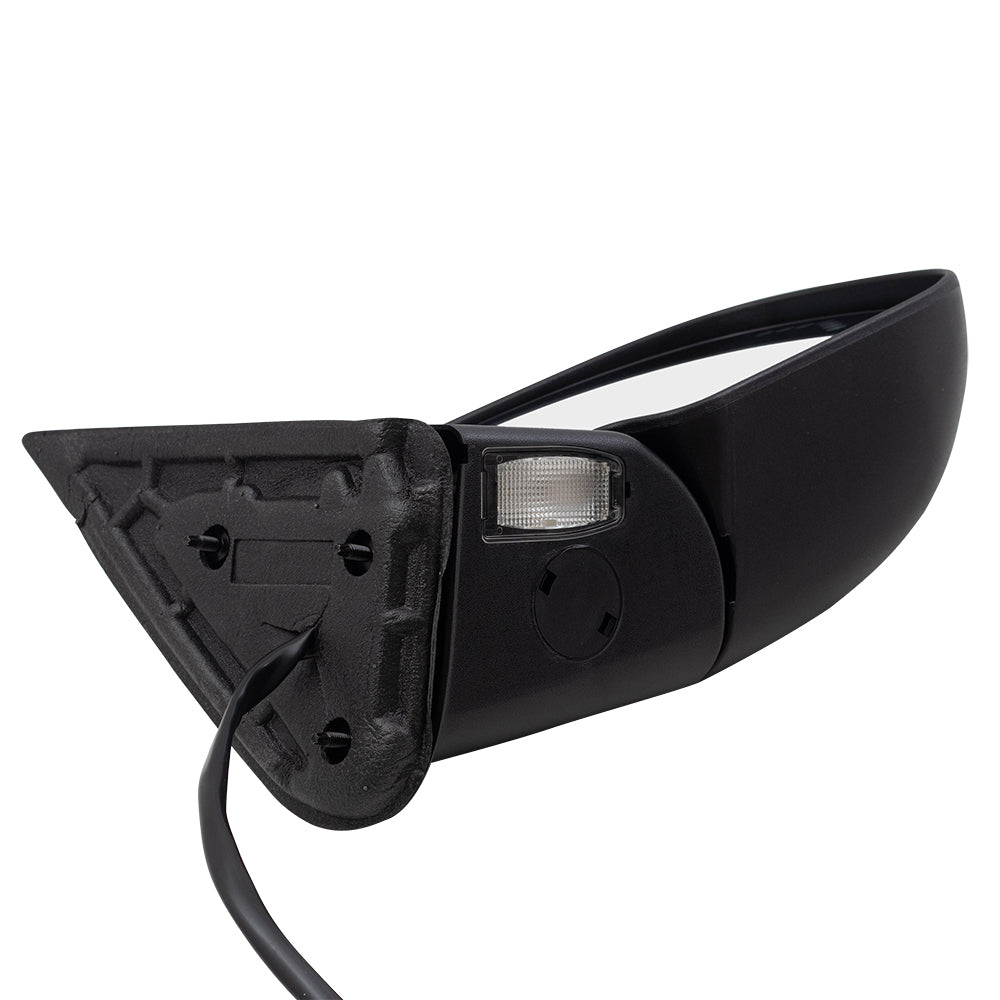 Brock Aftermarket Replacement Passenger Right Power Mirror Paint to Match & Textured Black Cap with Heat-Signal on Glass-Puddle Light-Manual Folding Compatible with 2003-2006 Chevy Silverado