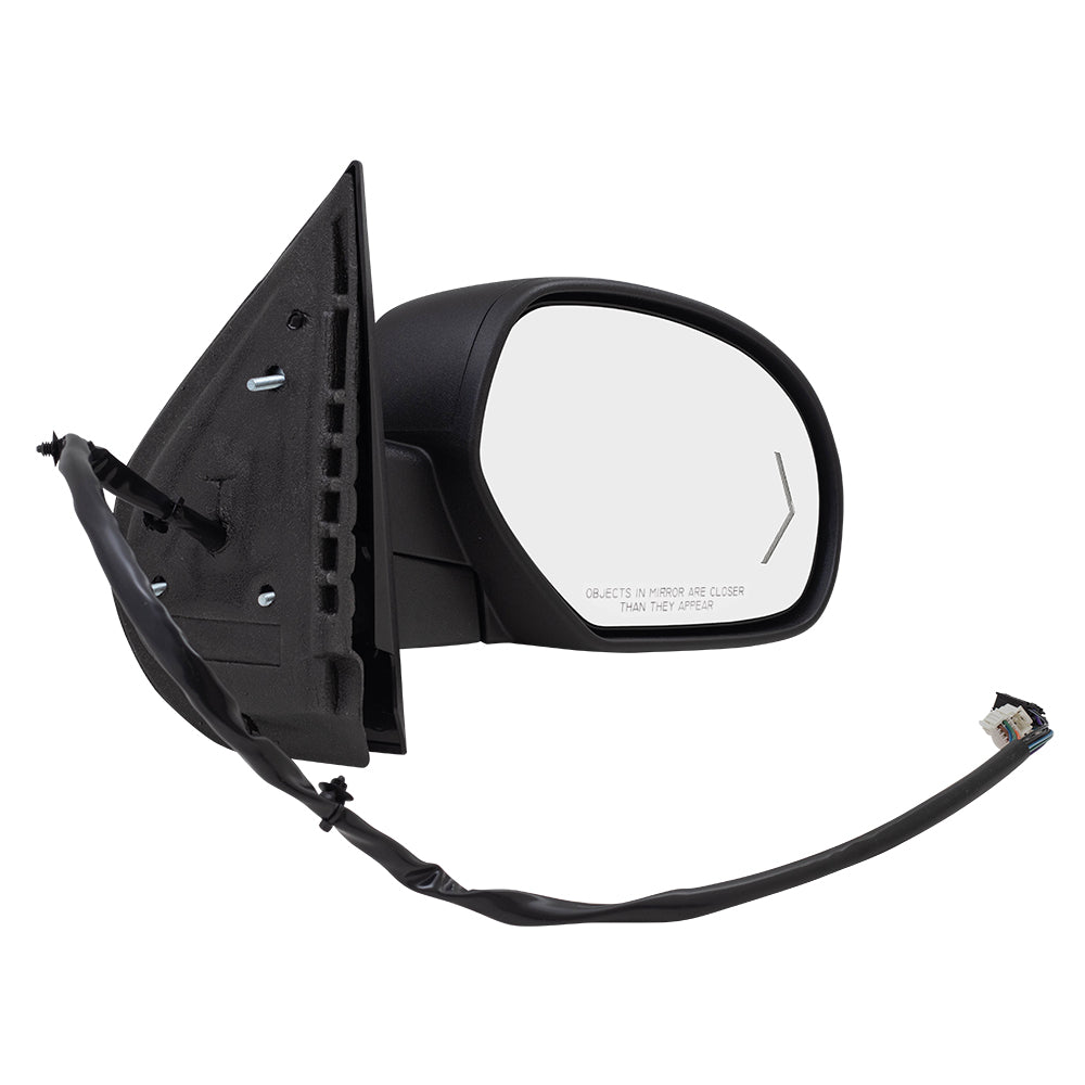 Replacement Passenger Power Door Mirror Heated Textured Black Cap Compatible with 2009-2013 Silverado Pickup Truck 20756893