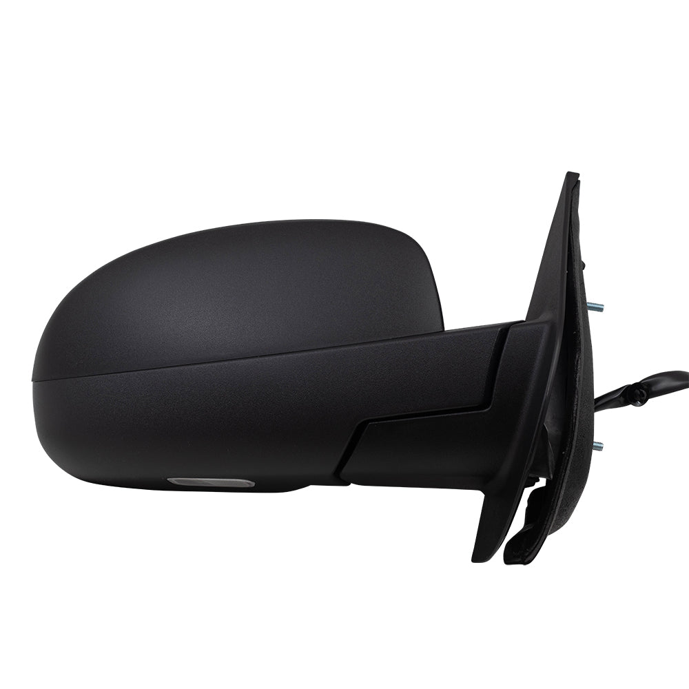 Replacement Passenger Power Door Mirror Heated Textured Black Cap Compatible with 2009-2013 Silverado Pickup Truck 20756893