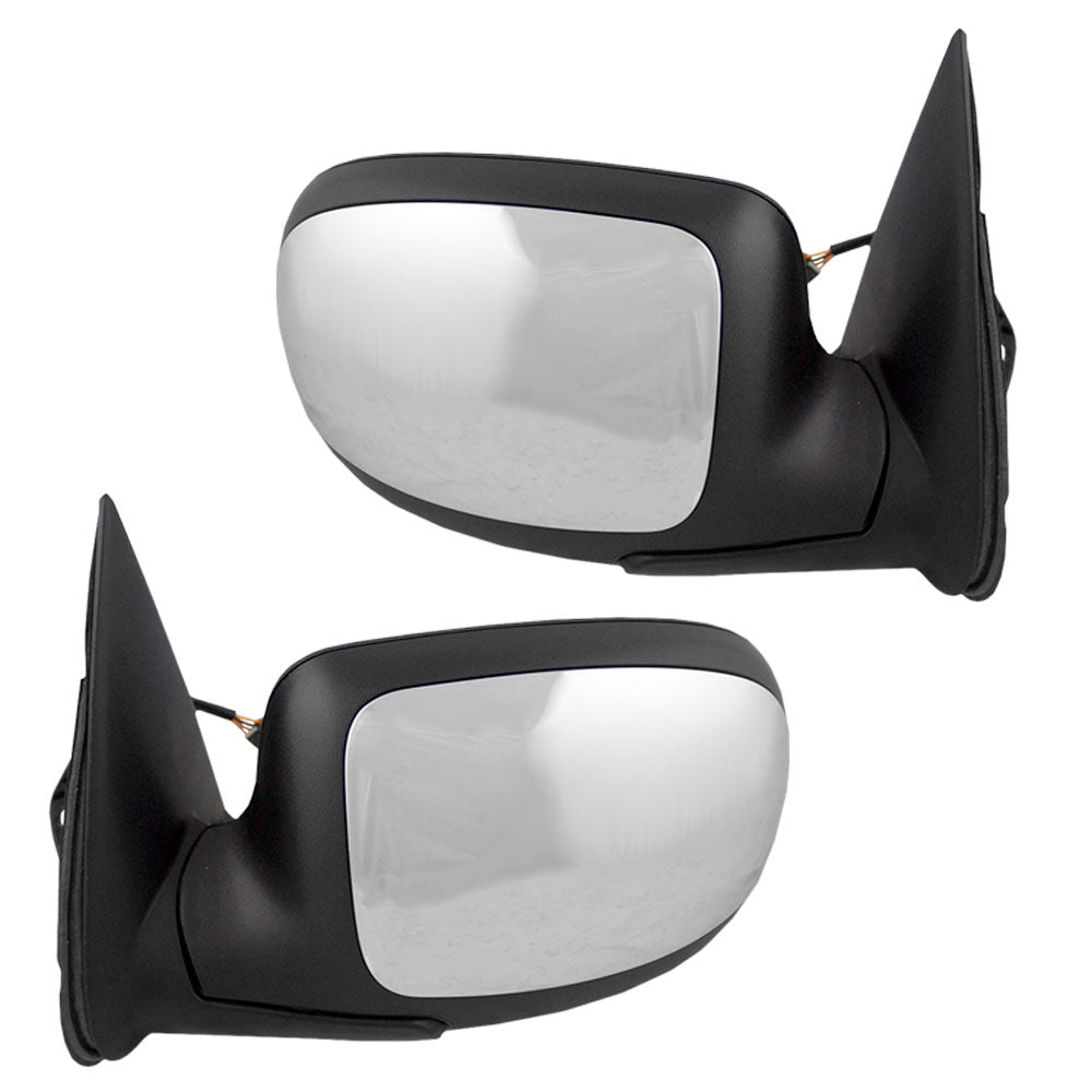 Power Mirror for 1999-2002 Silverado 1500 Textured Black Base-Chrome Cover OEM Substitute Puddle Lamp Heated Manual Fold for 2001-2002 Silverado 1500 HD for 2000-2002 Tahoe for 2002 Avalanche 2500