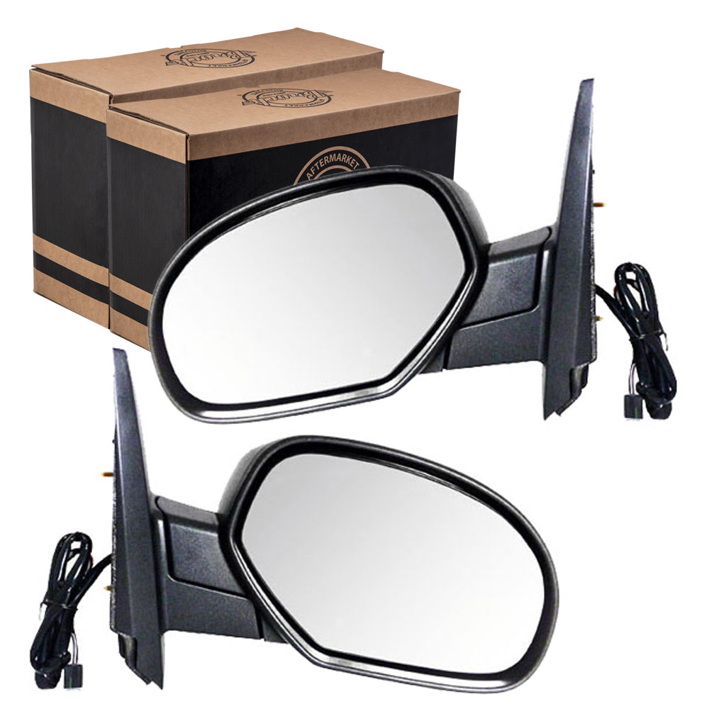 Power Mirror for 2007-2013 Silverado 1500 Puddle Lamp Heated Manual Fold for 2007-2009 Silverado 2500 for 2007-2014 Tahoe for 2007-2014 Suburban 1500 for 2007-2013 Suburban 2500 25831194 Set