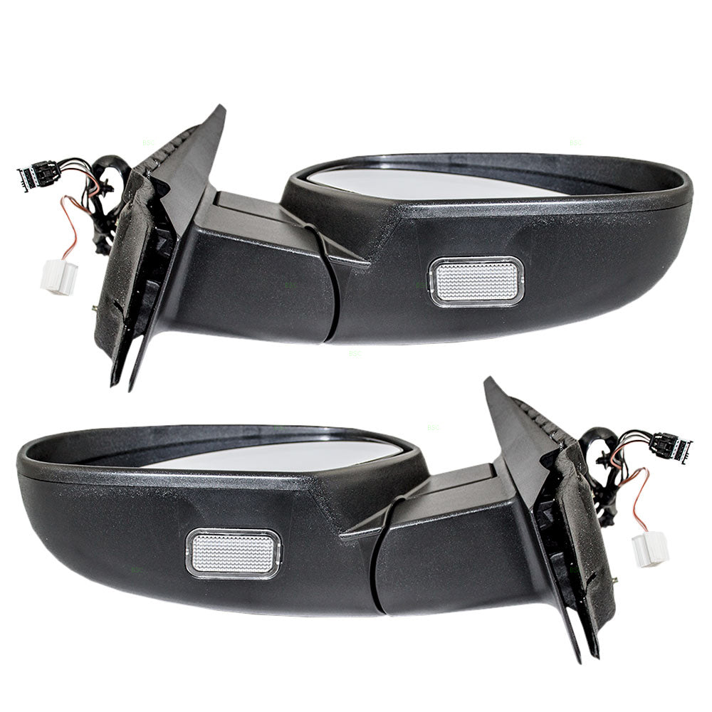 Power Mirror for 2007-2013 Silverado 1500 Puddle Lamp Heated Manual Fold for 2007-2009 Silverado 2500 for 2007-2014 Tahoe for 2007-2014 Suburban 1500 for 2007-2013 Suburban 2500 25831194 Set