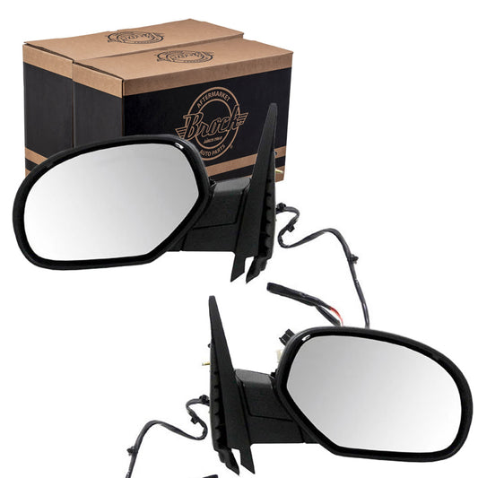 Power Mirror for 2007-2013 Silverado 1500 Puddle Lamp Heated Manual Fold for 2007-2009 Silverado 2500 for 2007-2014 Tahoe for 2007-2014 Suburban 1500 for 2007-2013 Suburban 2500 25831194 Set