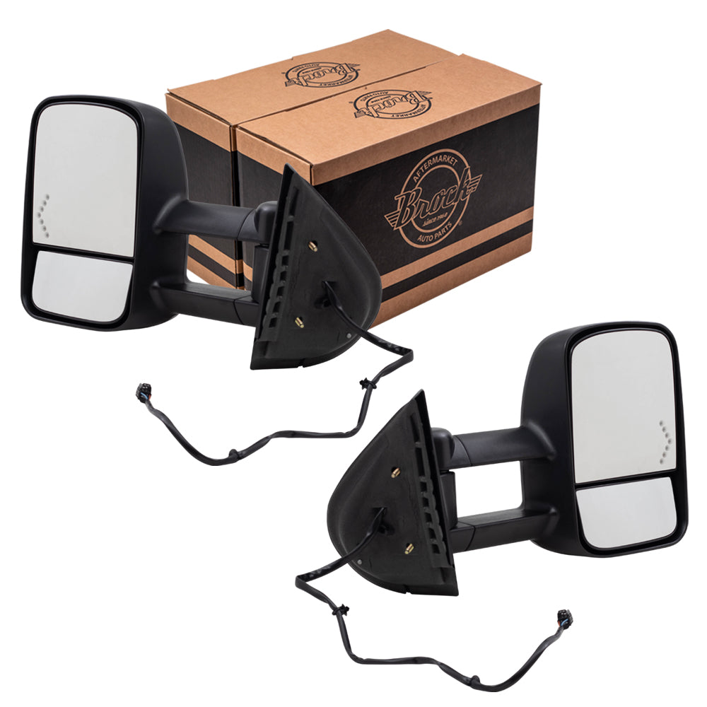 Power Towing Mirror for 2007-2013 Silverado 1500 Extendable Turn Signal Indicator Heated Manual Fold for 2014 Silverado 2500 for 2007-2014 Tahoe for 2007-2014 Suburban 1500 for 2007-2013 Avalanche