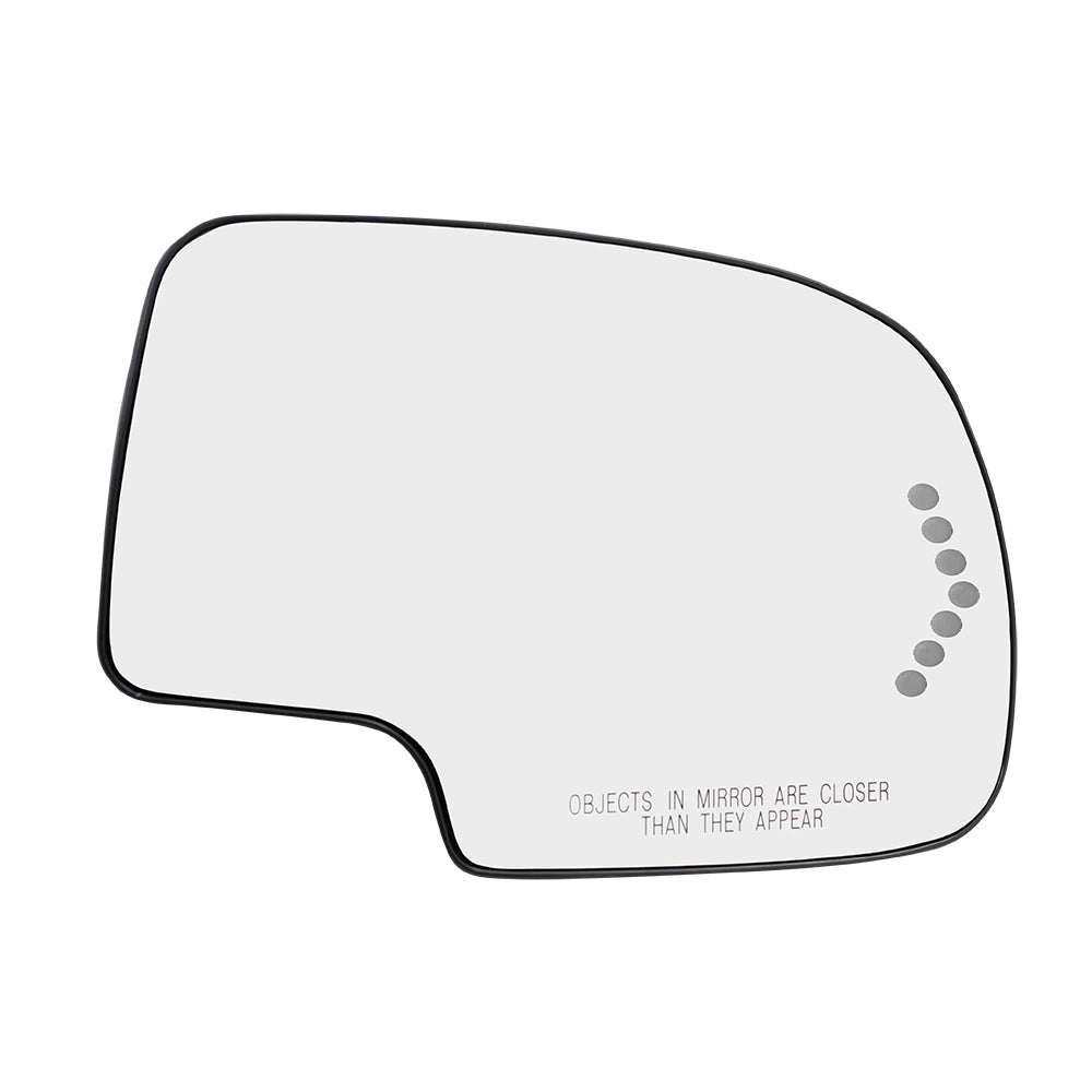 Mirror Glass with Base for 2003-2006 Silverado 1500 Turn Signal Indicator Heated for 2003-2006 Silverado 1500 HD for 2000-2006 Suburban 2500 for 2003-2004 Sierra 2500 for 2007 Sierra 3500 Classic