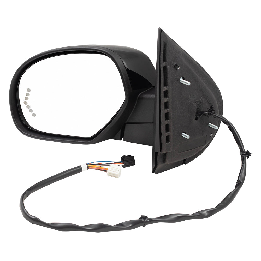 Replacement Driver Power Folding Door Mirror Heated Memory Puddle Lamp Signal on Glass Compatible with 25831236