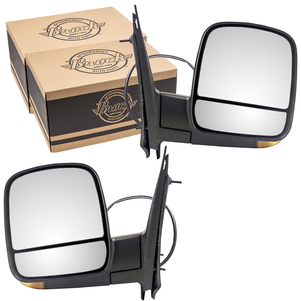 Power Mirror for 2008-2014 Express 1500 Turn Signal Indicator Heated Manual Fold for 2008-2024 Express 2500 for 2008-2014 Savana 1500 for 2008-2023 Savana 2500 84994862 Set GM1320397
