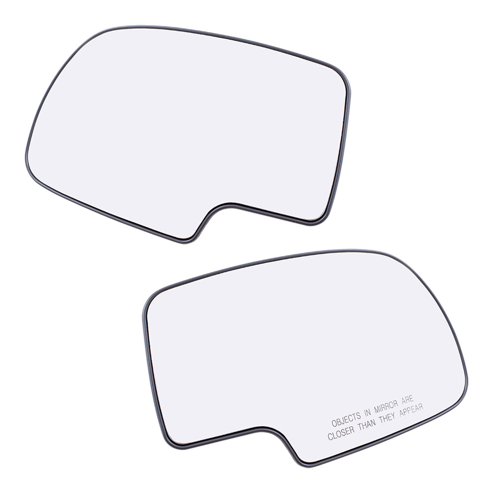 Mirror Glass with Base for 1999-2006 Silverado 1500 for 2001-2006 Silverado 1500 HD for 2000-2006 Tahoe for 2000-2006 Suburban 2500 for 1999-2004 Sierra 2500 for 2001-2006 Sierra 3500 12477843 Set