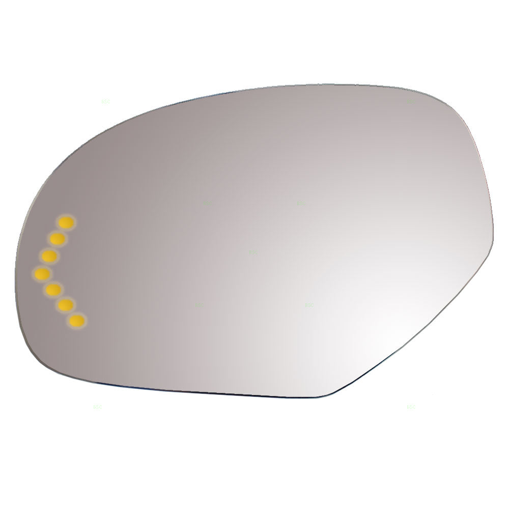 Mirror Glass for 2007-2013 Silverado 1500 Turn Signal Indicator Heated for 2014 Silverado 2500 for 2007-2014 Tahoe for 2007-2014 Suburban 1500 for 2007-2013 Suburban 2500 for 2014 Sierra Left