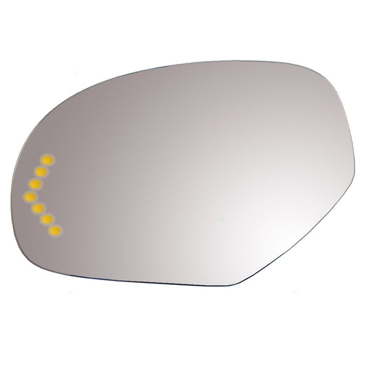 Mirror Glass for 2007-2013 Silverado 1500 Turn Signal Indicator Heated for 2014 Silverado 2500 for 2007-2014 Tahoe for 2007-2014 Suburban 1500 for 2007-2013 Suburban 2500 for 2014 Sierra Left