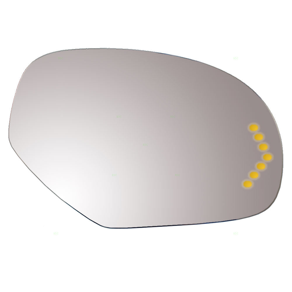 Mirror Glass for 2007-2013 Silverado 1500 Turn Signal Indicator Heated for 2014 Silverado 2500 for 2007-2014 Tahoe for 2007-2014 Suburban 1500 for 2007-2013 Suburban 2500 for 2014 Sierra Right