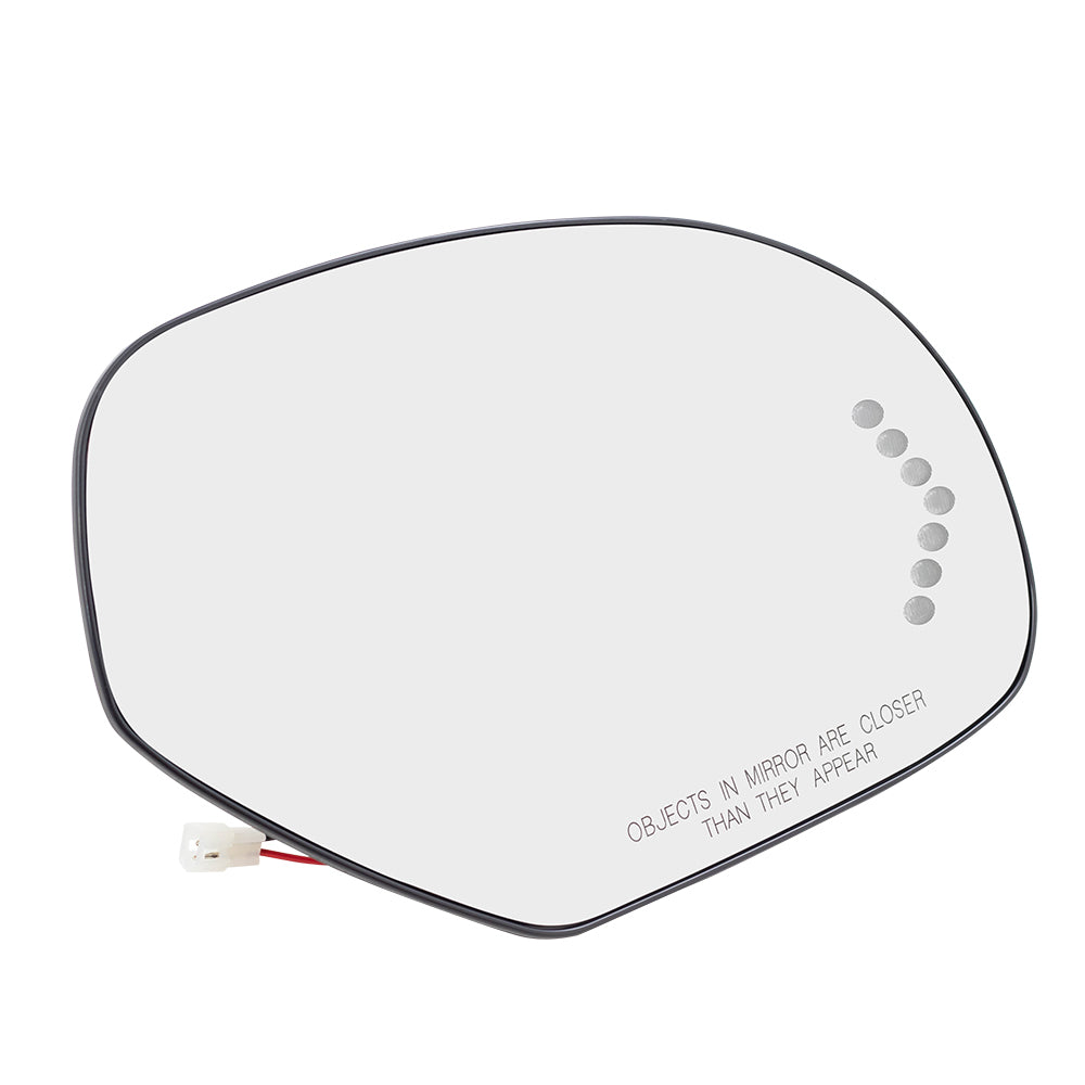 Mirror Glass with Base for 2007-2013 Silverado 1500 Turn Signal Indicator Heated for 2007-2014 Silverado 2500 for 2007-2014 Tahoe for 2007-2013 Suburban 2500 for 2014 Suburban 15874992 Set GM1324138